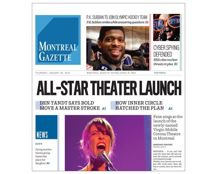 Montreal Gazette ePaper Image