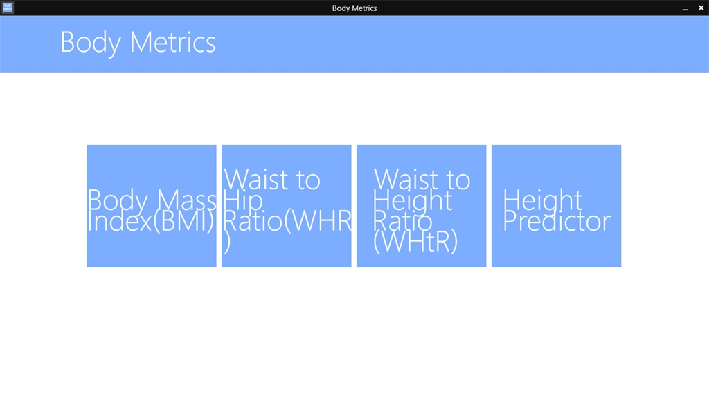 Body Metrics Screenshot Image