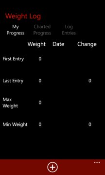 Weight Log Screenshot Image