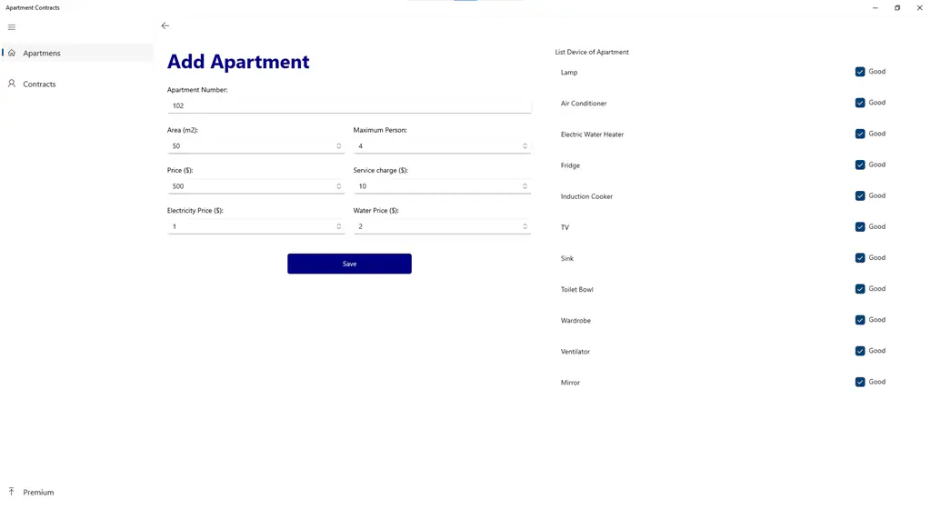 Apartment Contracts Screenshot Image