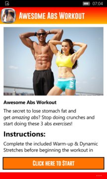 Awesome Abs Workout Screenshot Image