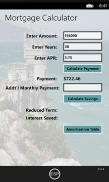 MortgageCalculator Screenshot Image