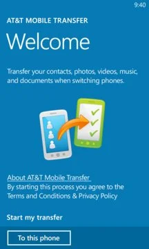 AT&T Mobile Transfer Screenshot Image