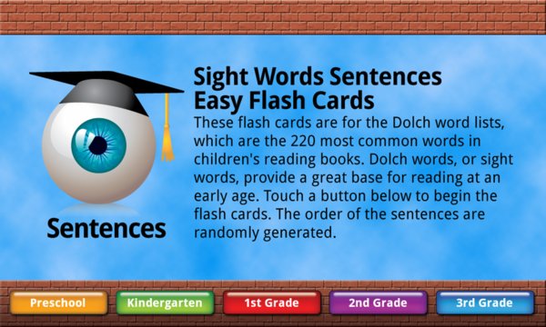 Sight Words Sentences Screenshot Image