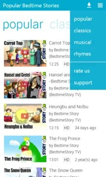 Popular Bedtime Stories Screenshot Image