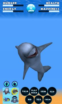 Virtual Pet Dolphin App Screenshot 1