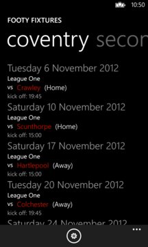 Footy Fixtures Screenshot Image