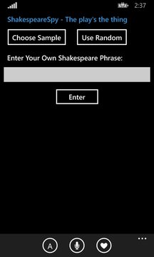 ShakespeareSpy Screenshot Image
