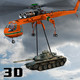Army Helicopter Aerial Crane Icon Image
