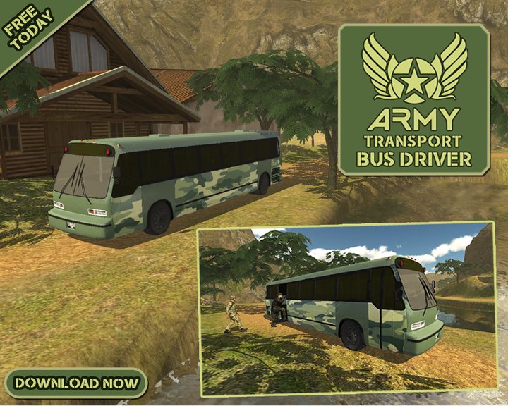 Army Transport Bus Driver 3D