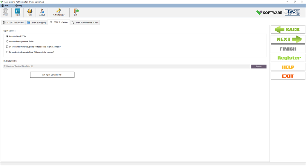 vMail Excel to PST Converter Screenshot Image #5
