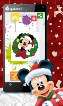 Mickey Christmas Paint Screenshot Image