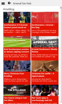 Arsenal Fan Hub Screenshot Image