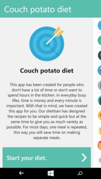Couch potato diet