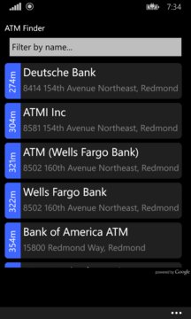 ATM Finder Screenshot Image