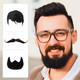 Man Hair Mustache Beard Style Icon Image