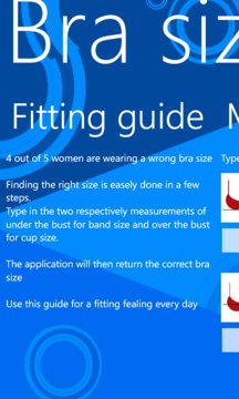 Bra Size Guide Screenshot Image