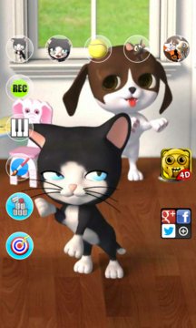 Talking Cat and Background Dog Screenshot Image
