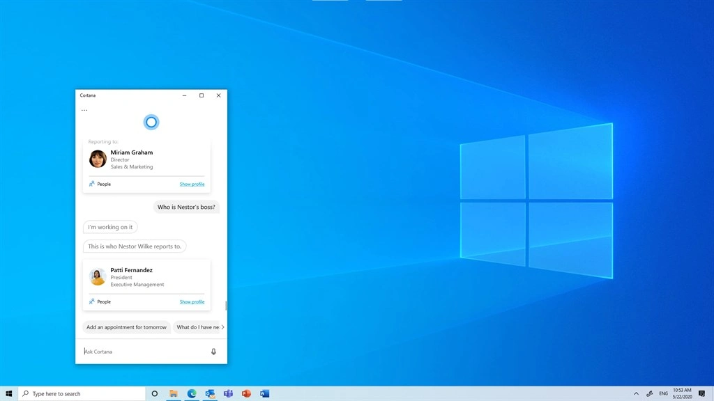 Cortana Screenshot Image