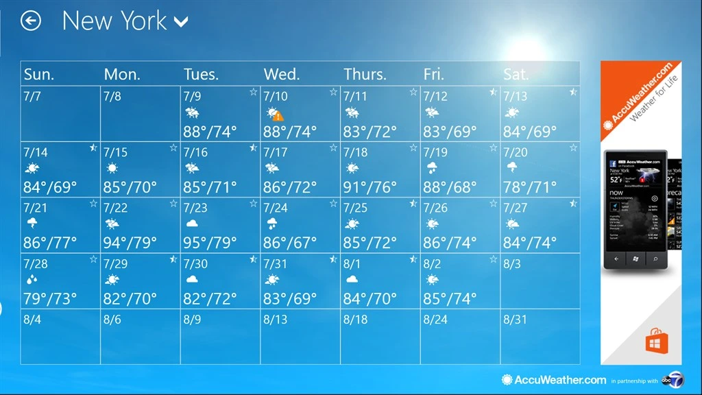 AccuWeather for Dell Screenshot Image