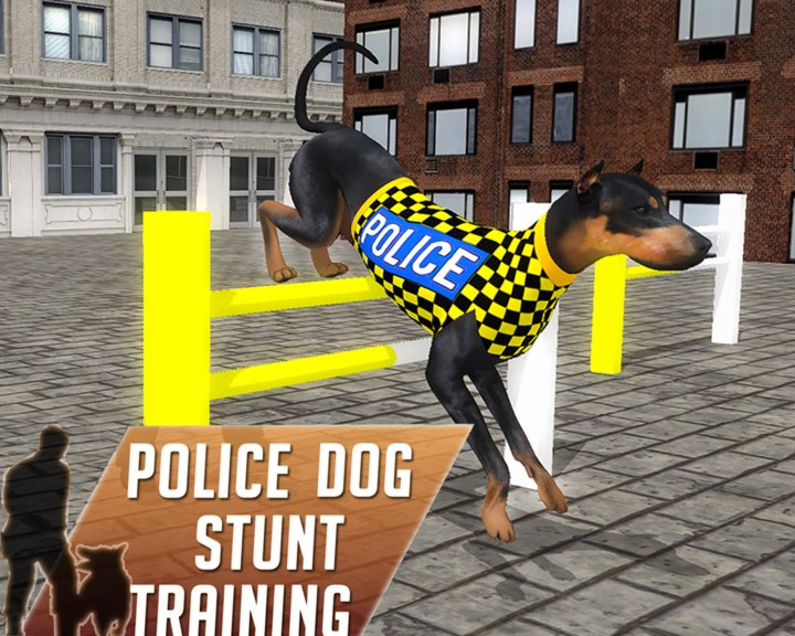 Police Dog Stunt Training Image
