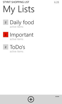 Shopping List Screenshot Image