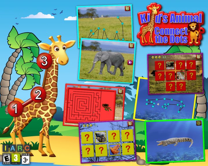 Kids Animal Connect the Dots Puzzles Image