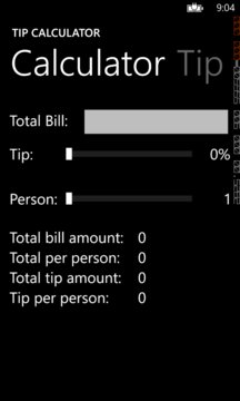 Tipping Calculator Screenshot Image