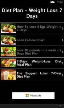 Diet Plan Screenshot Image