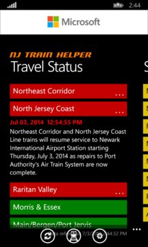 NJ Train Helper Screenshot Image