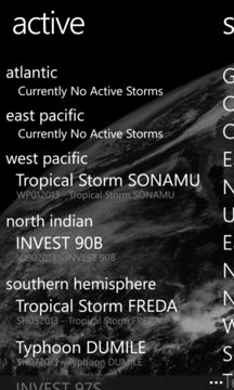 Hurricane Tracker Screenshot Image