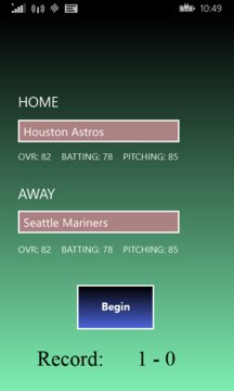 Fingertip Baseball Screenshot Image