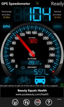 FREE GPS Speedometer Screenshot Image