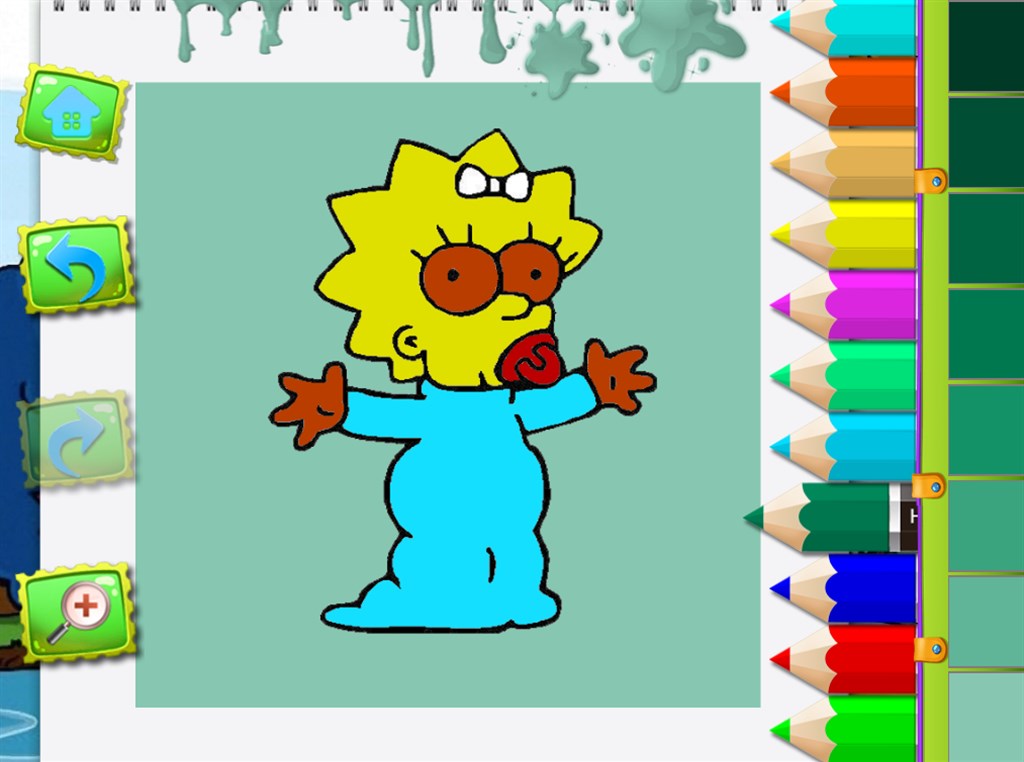 Coloring Simpson Book Kids Pages Screenshot Image #3