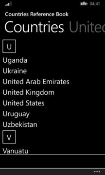 Countries Reference Book Screenshot Image