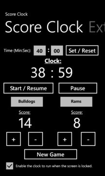 Score Clock Screenshot Image