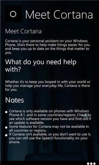 Meet Cortana Screenshot Image
