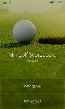 Minigolf Scoreboard Screenshot Image