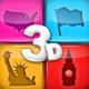 Geography Quiz Game 3D Icon Image