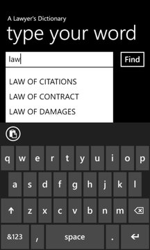 Law Dictionary Screenshot Image