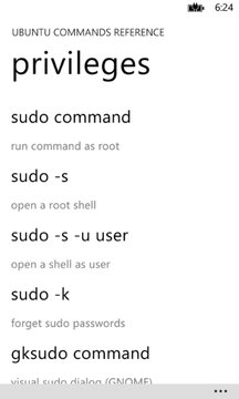 Ubuntu Commands Reference App Screenshot 1