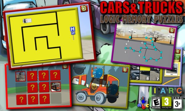 Kids Cars and Trucks Logic Memory Puzzles Screenshot Image