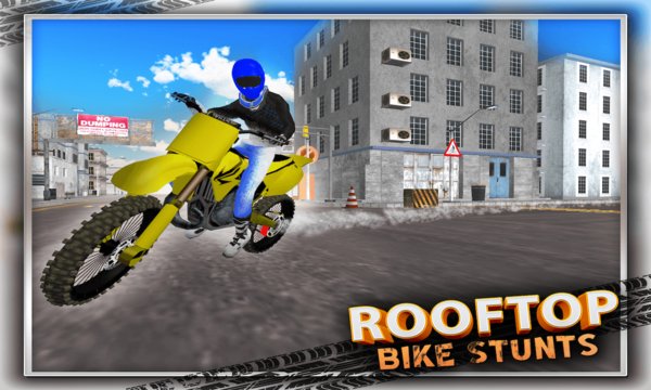 Crazy Rooftop Bike Stunts Screenshot Image