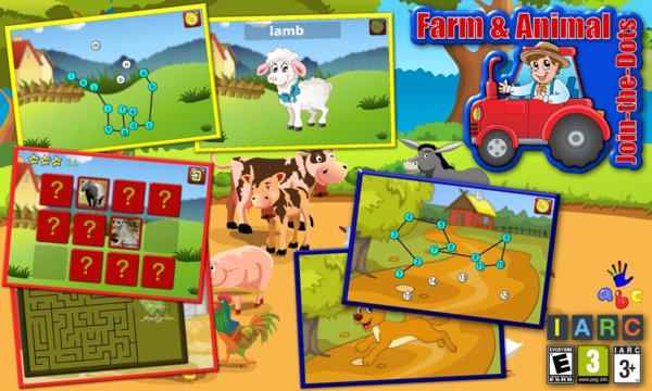 Preschool ABC Farm and Animal Join the Dot Puzzles Screenshot Image