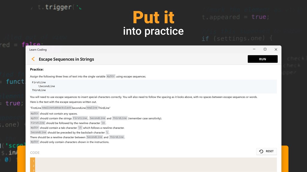 Learn Coding - JavaScript Screenshot Image