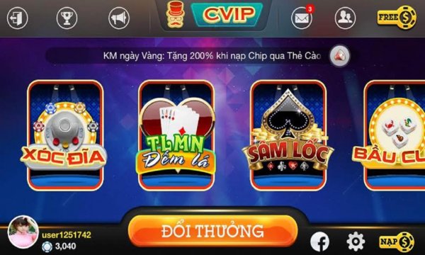 CVIP - Game Choi Danh Bai Doi Thuong Screenshot Image