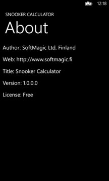 Snooker Calculator Screenshot Image