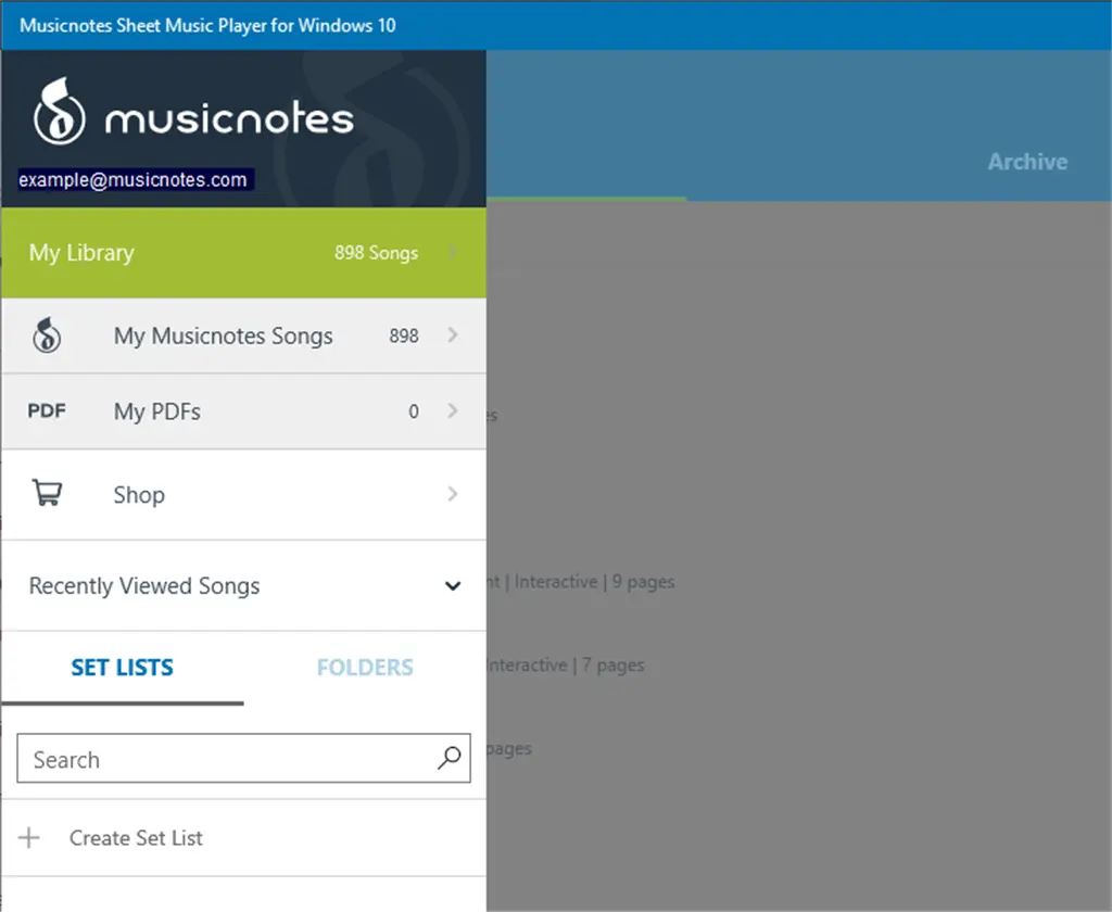 Musicnotes Sheet Music Player Screenshot Image #5