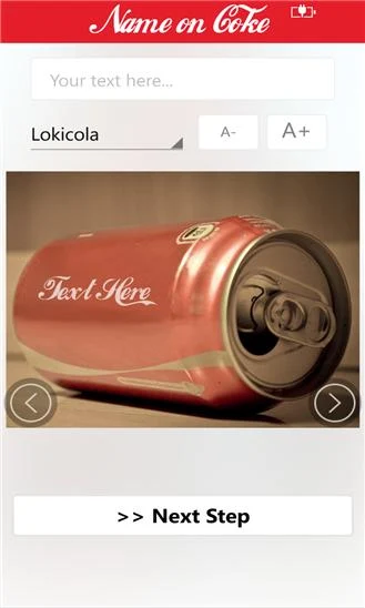 Name On Coke Screenshot Image