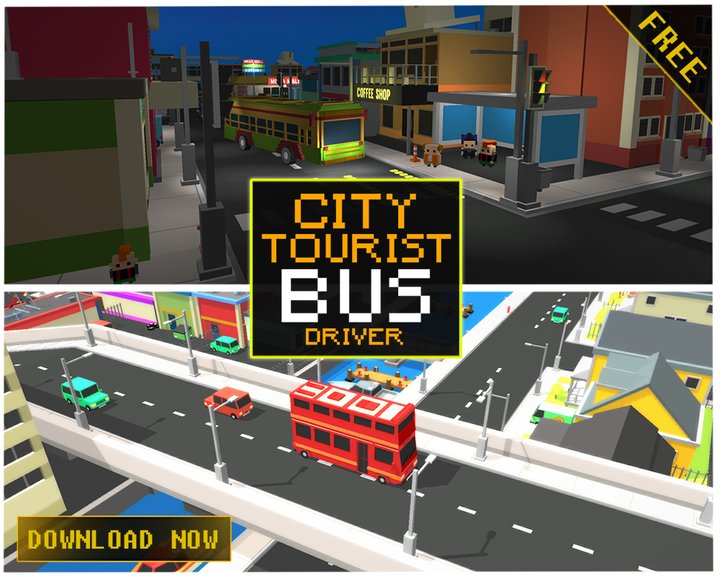 City Tourist Bus Driver - Blocky World Roads Drive